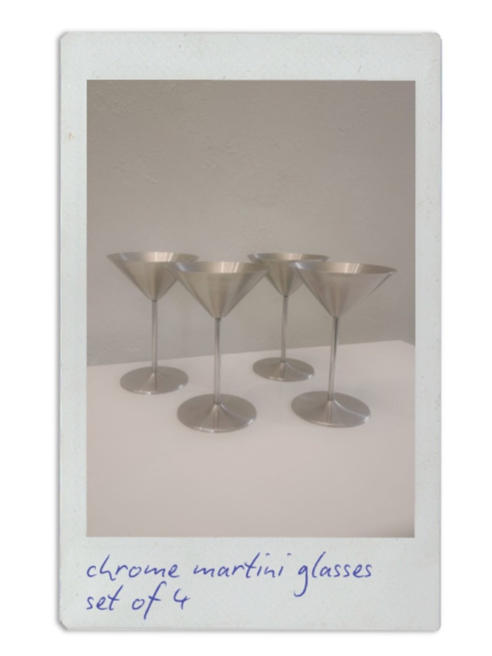 OGGI stainless steel martini glasses, set of 4